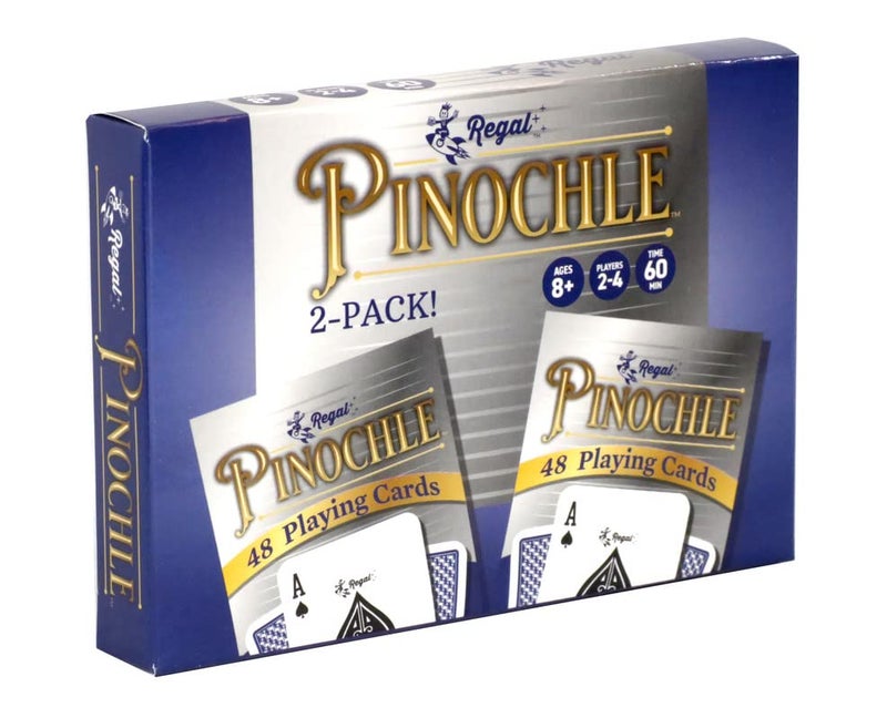 Regal Games Pinochle Playing Cards 2 Pack - Adult Card Game Set with Score Sheets & 2 Deck of Pinochle Cards - Family Fun Game Night - Ideal for 2-4 Person - Image 4