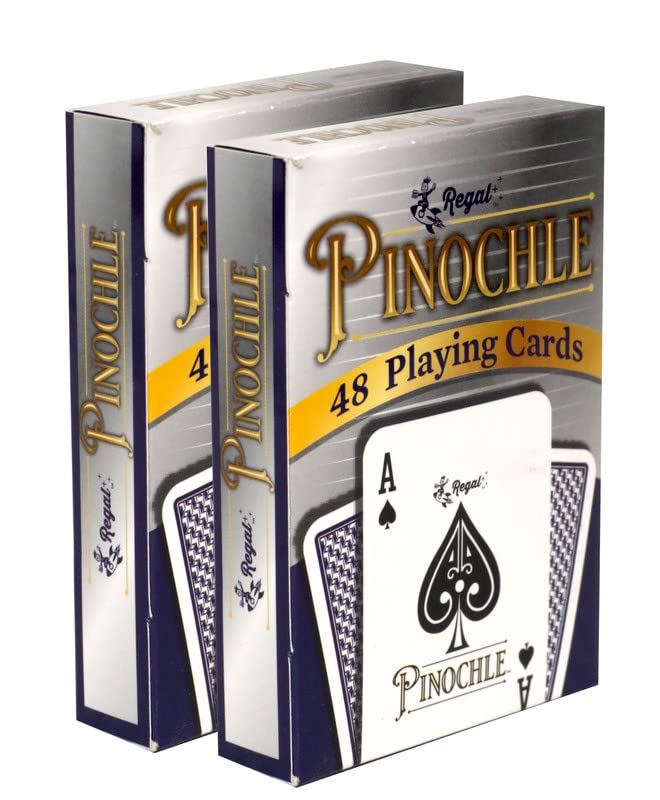 Regal Games Pinochle Playing Cards 2 Pack - Adult Card Game Set with Score Sheets & 2 Deck of Pinochle Cards - Family Fun Game Night - Ideal for 2-4 Person - Image 5