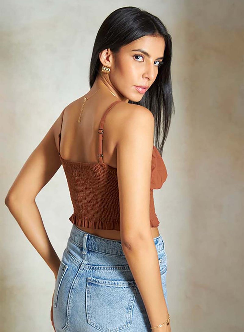 Virgio VIRGIO 100% Cotton Strappy Bustier Crop Top  - Image 2