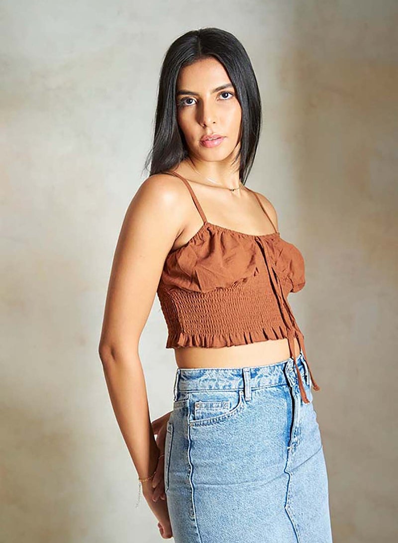 Virgio VIRGIO 100% Cotton Strappy Bustier Crop Top  - Image 1