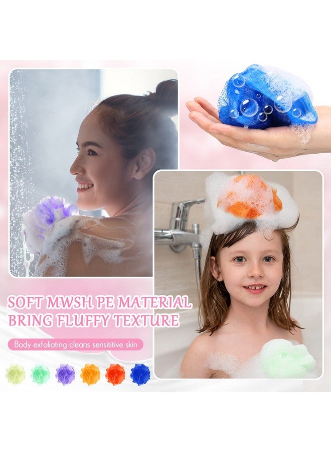 Raiten Small Bath Or Shower Sponge Assorted Colors Loofahs Exfoliating Mesh Loofah Sponge Mini Travel Shower Puff Colorful Bath Pouf Body Wash Multi Color Bath Scrubber For Kids Women Baby(36 Pack) - Image 3