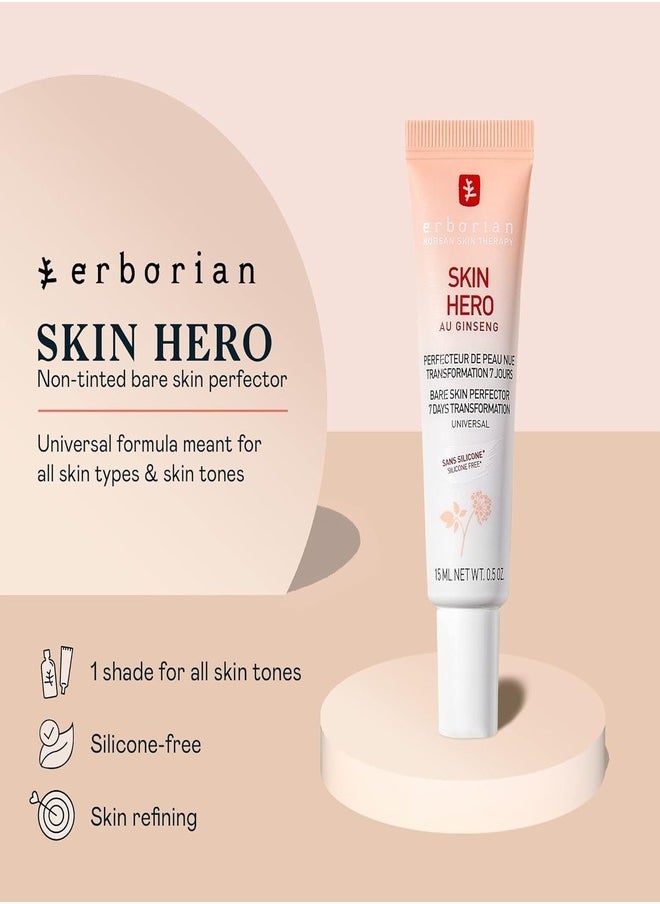 erborian - ERBORIAN Skin Hero - Bare Skin Perfector with Ginseng, 15ml - Skin Smoothing & Brightening Treatment - Image 1