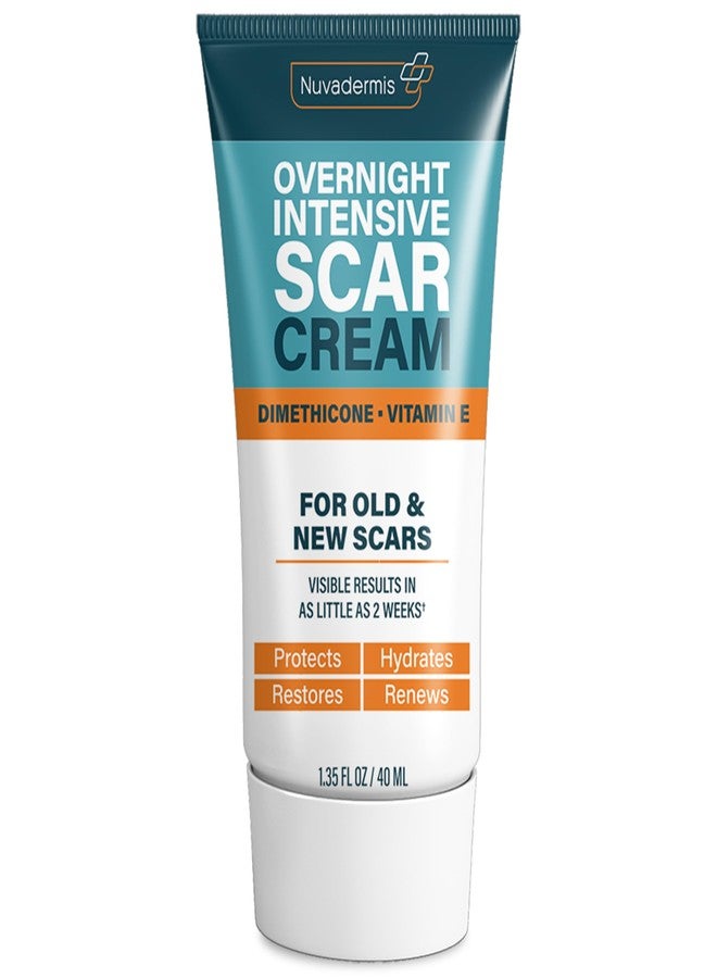 Nuvadermis كريم نوفاديرميس المكثف للندبات ليلاً مع الريتينول، الألانطوين، فيتامين E، البيتين - 1.35 أونصة سائلة علاج كريم الندبات لعمليات القيصرية، الكيلويد ورعاية ما بعد الجراحة - Image 1