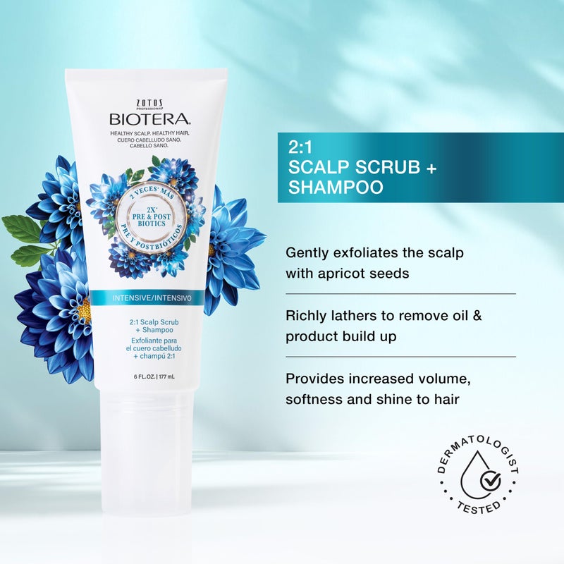Biotera Intensives 2:1 Scalp Scrub + Shampoo | Vegan & Animal Test Free | Paraben & Sulfate Free | Color-Safe | 6 Fl Oz - Image 2