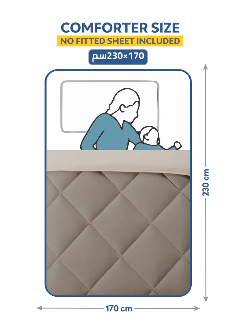 دوناتيلا طقم لحاف مطبوع قابل للاستخدام على الوجهين لجميع الفصول من دوناتيلا، اغطية سرير مقاس مفرد بتصميم مطبوع لسرير مزدوج بحشوة فائقة النعومة، 2 قطع (طقم لحاف سرير فندقي)