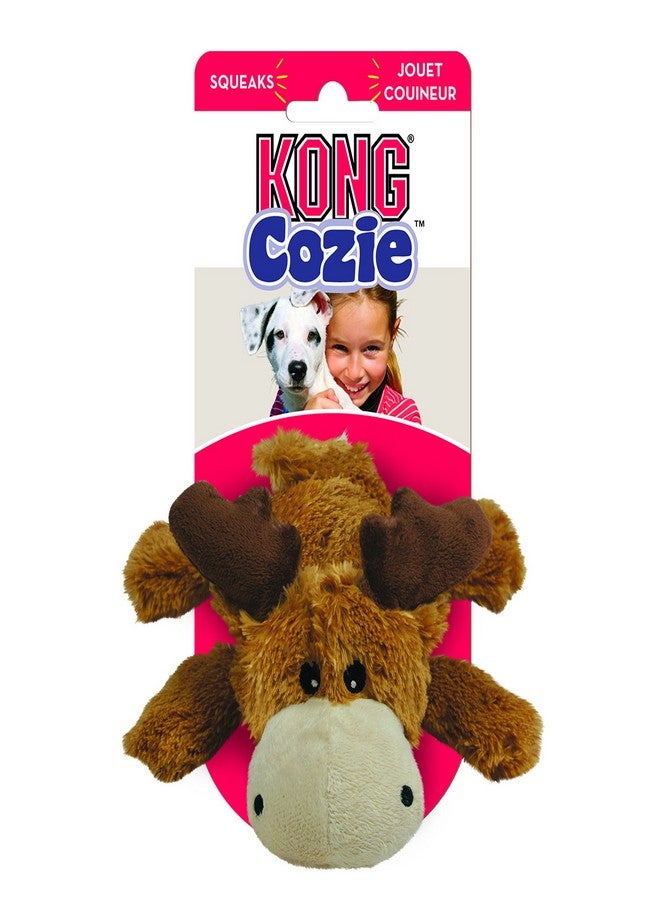 KONG Cozie Marvin Moose - Cute Dog Plush Toy for Indoor Play - Soft Chew Toy & Snuggle Buddy - with Squeaker, Durable Design & Minimal Stuffing - for Small/Medium Dogs - Image 2