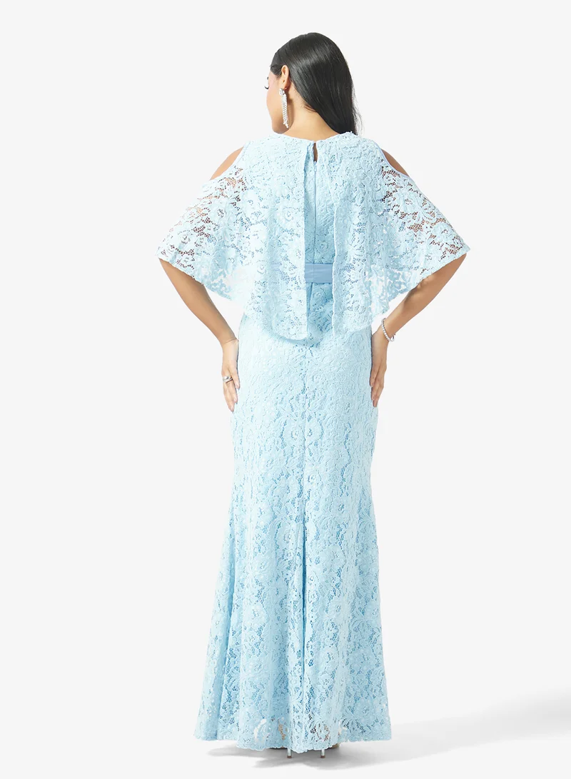 جولدن ابل Solid Lace Maxi Dress
