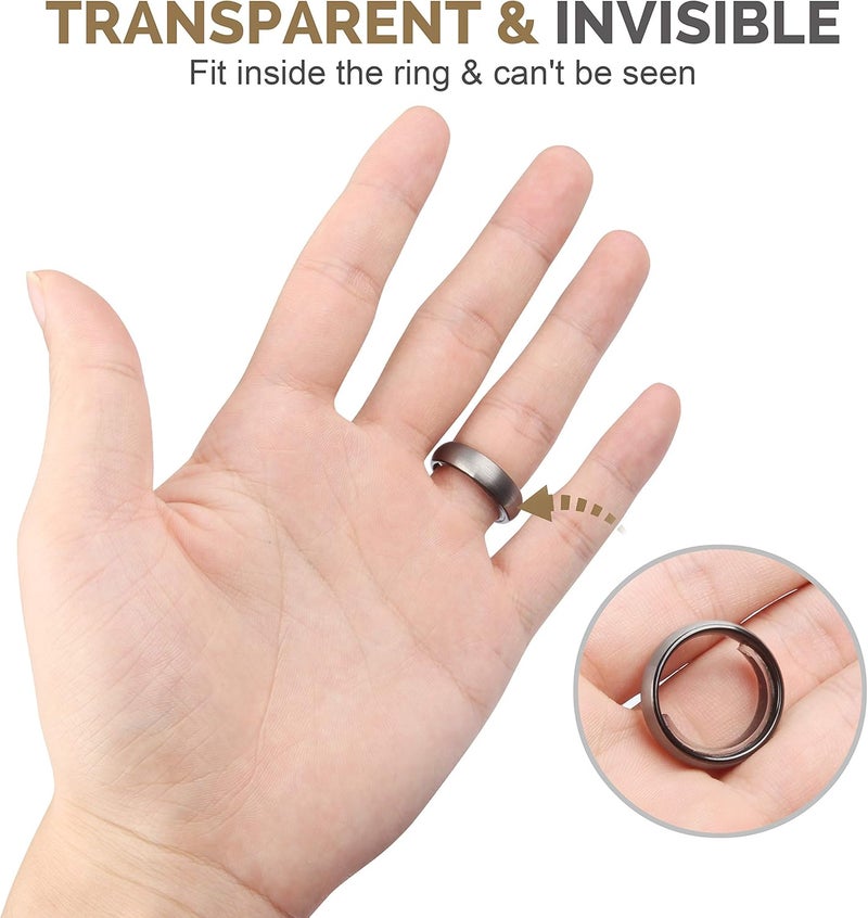 Feramox Ring Size Adjuster for Loose Rings 48 PCS Invisible Transparent Ring Sizer Adjuster Fit Wide Rings (Transparent) - Image 2