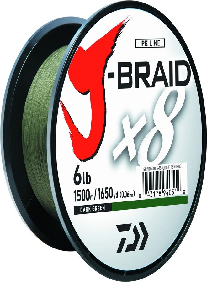 دايوا بكرة دايوا J-BRAIDX8، بكرة حشو، لون أخضر مصفر، قطر الخيط الأحادي = 10 رطل. - Image 1