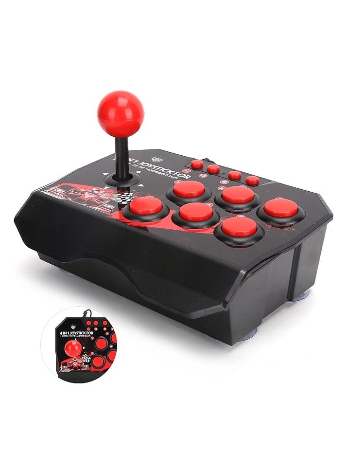 بروماس آلة عصا التحكم للتبديل / الكمبيوتر الشخصي / PS3، عصا القتال مع منفذ USB عصا التحكم السلكية لألعاب الأركيد، عصا تحكم معدنية كروية و6 أزرار تحكم دائرية - Image 3