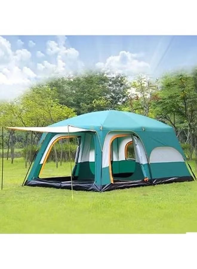 Jourvent Large Family Standing Upright Camping Tent 8-12 Persons Multi-Room Waterproof Tent with Screened Porch - Glamping Tent for Outdoor Camping & Family Vacation - Image 1