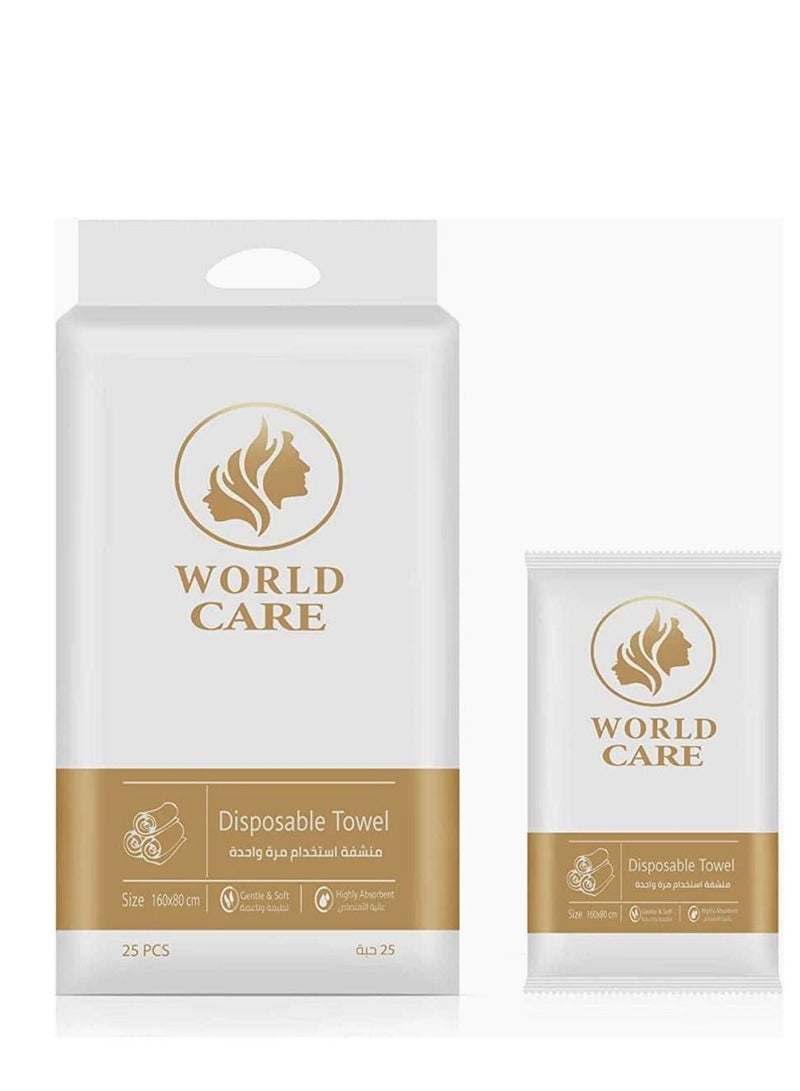 WORLD CARE Disposable Towels Rrom World Care, Size 60X30 cm,100 Pieces - Image 1