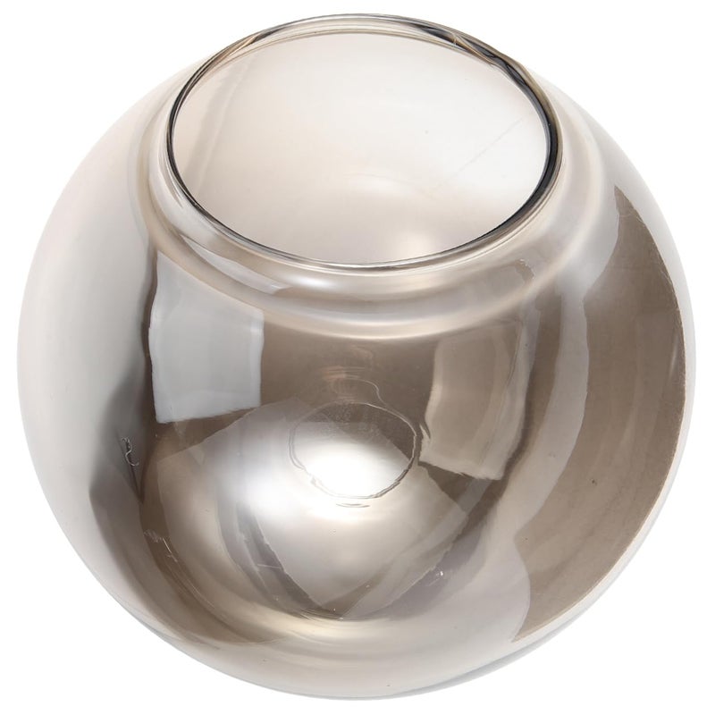 Grey Glass Globe Pendant Light Shade 130mm Diameter 7mm Caliber Replacement - Image 2