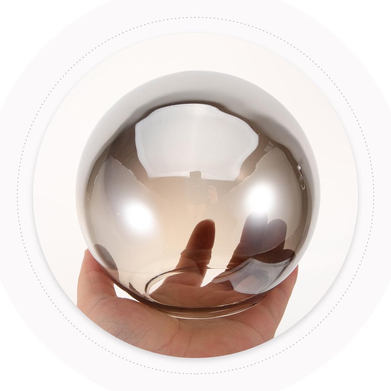 Grey Glass Globe Pendant Light Shade 130mm Diameter 7mm Caliber Replacement - Image 5
