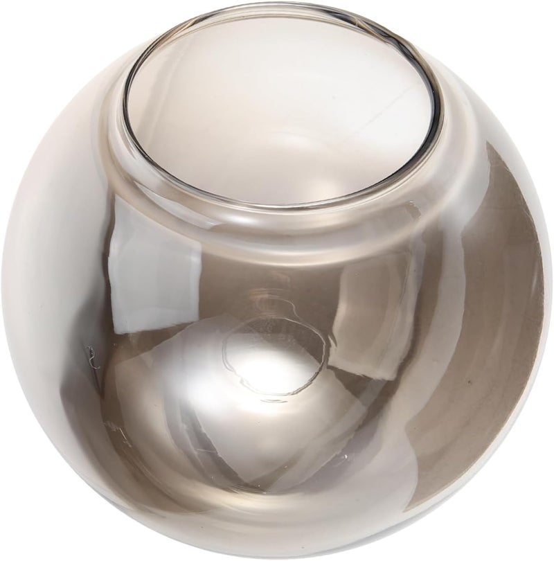 Grey Glass Globe Pendant Light Shade 130mm Diameter 7mm Caliber Replacement - Image 1