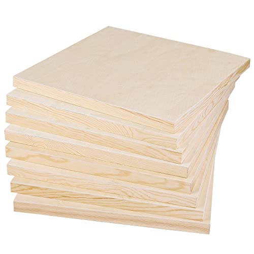 ADXCO 8 Pack Wood Panels 12 x 12 Inch Unfinished Wood Canvas Wooden Panel Boards for Painting, Pouring, Arts Use with Oils, Acrylics - Image 4