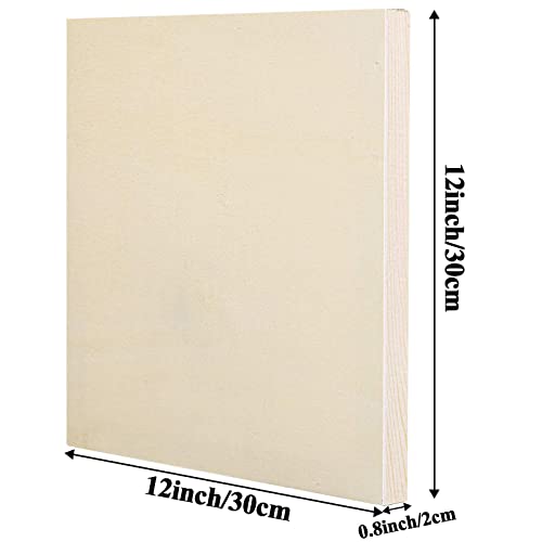 ADXCO 8 Pack Wood Panels 12 x 12 Inch Unfinished Wood Canvas Wooden Panel Boards for Painting, Pouring, Arts Use with Oils, Acrylics - Image 2