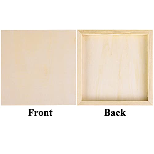 ADXCO 8 Pack Wood Panels 12 x 12 Inch Unfinished Wood Canvas Wooden Panel Boards for Painting, Pouring, Arts Use with Oils, Acrylics - Image 3