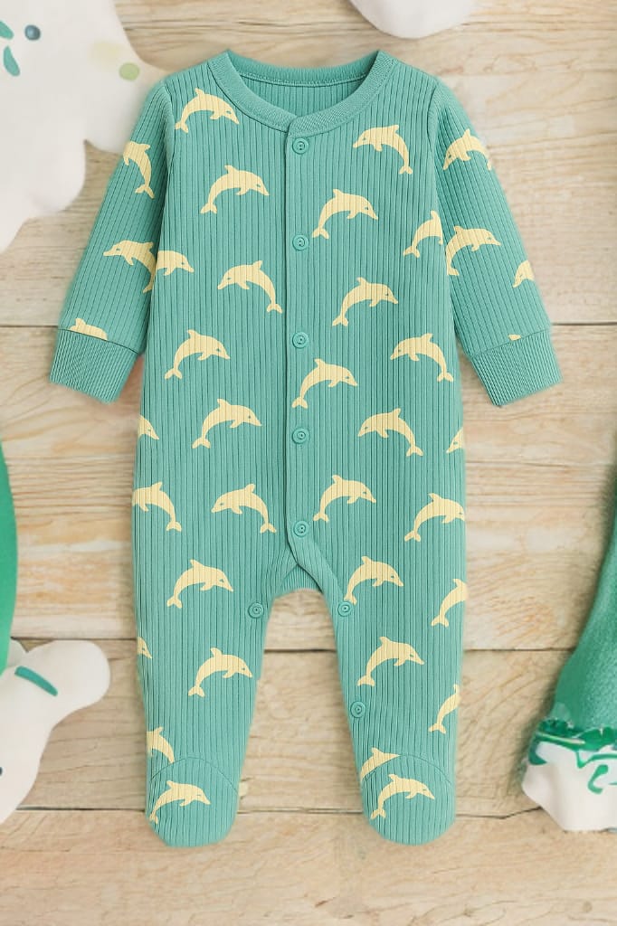 Oceakids Ribbed Bamboo Sleepsuit - Image 1