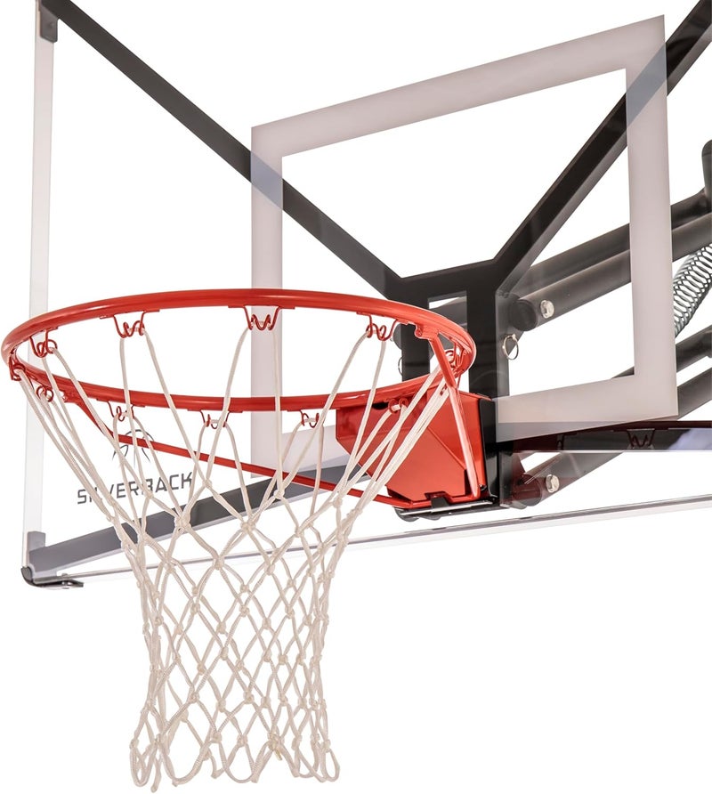 SILVERBACK Standard Breakaway Rim with Nylon Net Compatible with and Goaliath Portable Basketball Hoops - Image 2