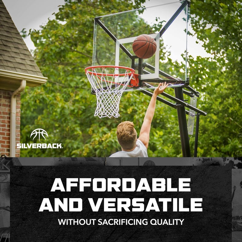 SILVERBACK Standard Breakaway Rim with Nylon Net Compatible with and Goaliath Portable Basketball Hoops - Image 3