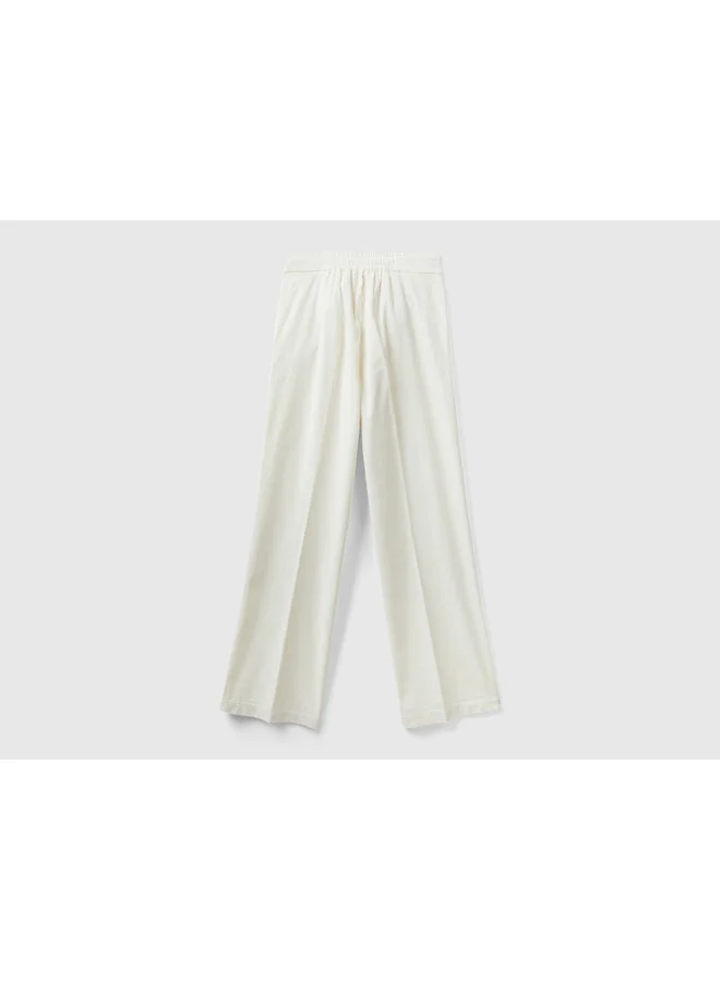 يونايتد كولورز أوف بينتيون Wide Velvet Trousers