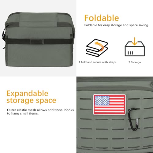 Goloni Soft Sided Insulated Cooler Bag Leakproof Portable Lunch Box for Men Woven Camping Beach Picnic Olive - Image 3