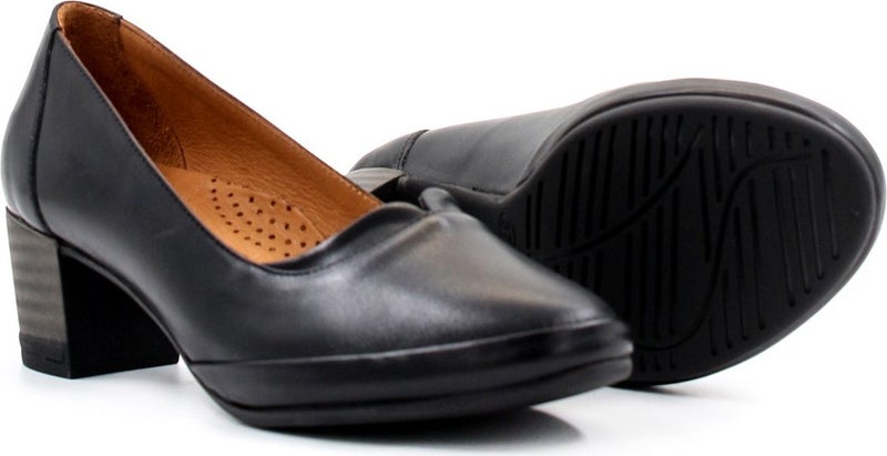 Fast Step Genuine Leather Women's Chunky Heel Shoes 411ZA277  - Image 5