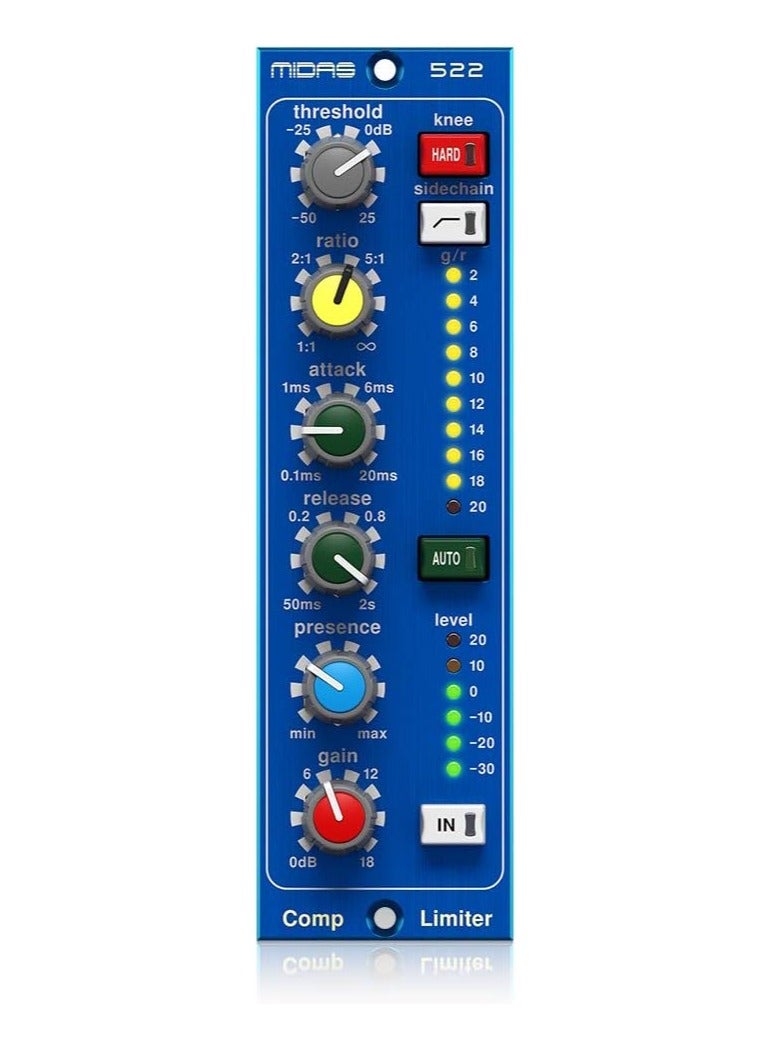 MIDASCompressor/Limiter 500 Series with Dynamic Presence Control COMPRESSORLIMITER522V2 - Image 1