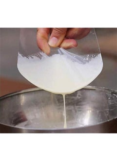 Generic 10PCS Transparent Soft Scraper, Semi-circular Plastic Scraper, Cream Scraper, Batter Scraper And Good Helper For Make Cake  - Image 1