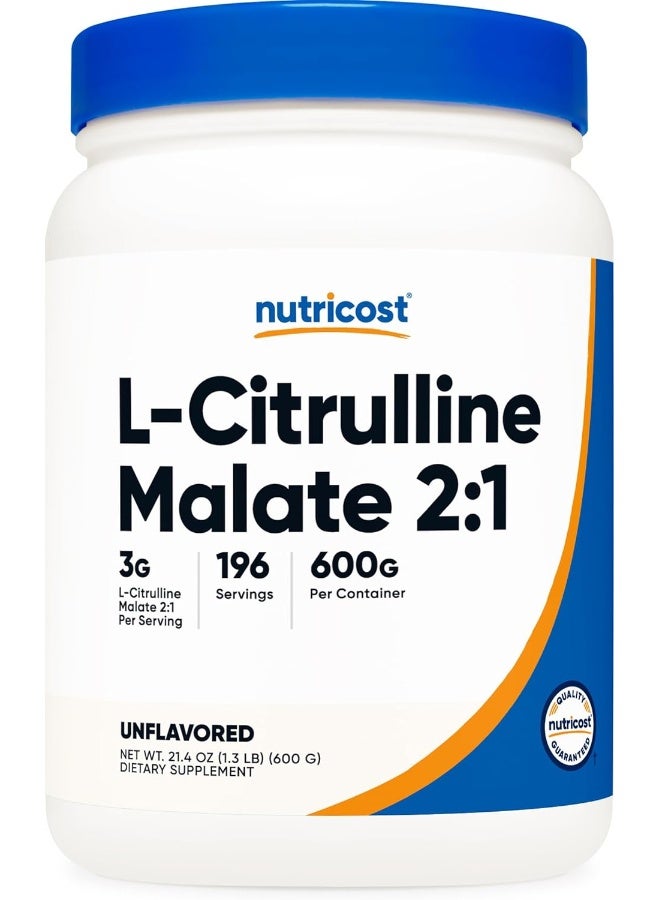 Nutricost L-Citrulline Malate Powder 600 Grams - Image 1