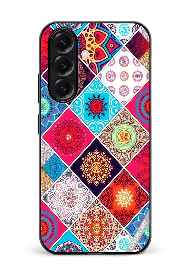 VR CREATIVE Protective Case Cover For Samsung Galaxy S25 Flower Pattern Design Multicolour
