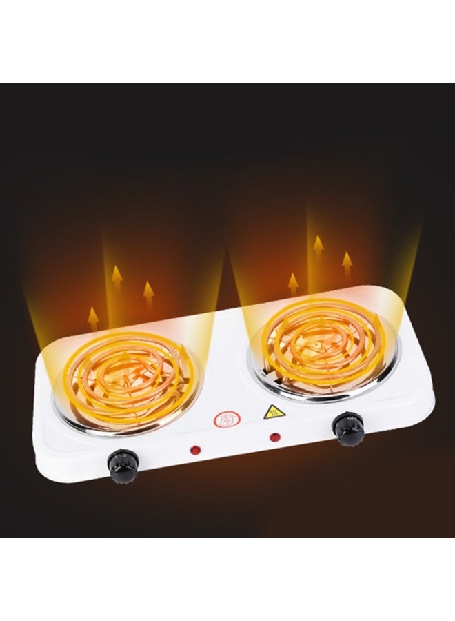 DubaiGallery Portable Electric Cooking Stove Dual Burner 2 x 1000W Hot Plate with Independent Temperature Control, Heavy Duty Heating Coils, Fast & Even Heating, Easy to Clean, Compact Kitchen Appliance for Everyday Cooking - Image 5