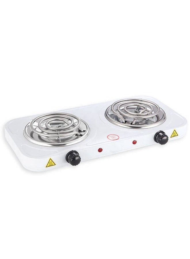 DubaiGallery Portable Electric Cooking Stove Dual Burner 2 x 1000W Hot Plate with Independent Temperature Control, Heavy Duty Heating Coils, Fast & Even Heating, Easy to Clean, Compact Kitchen Appliance for Everyday Cooking - Image 3