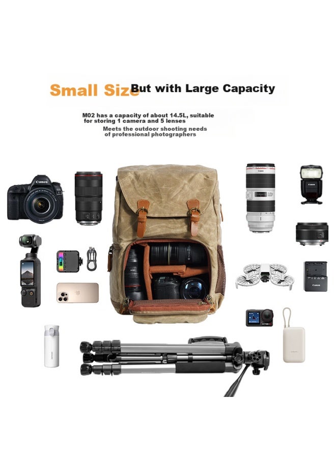Youfes Dslr Camera Backpack, Double Shoulder Photography Bag With Upper And Lower Compartments, Scratch-resistant And Wear-resistant, Large Capacity Portable Travel Backpack, Suitable For Sony, Canon, Nikon, And Other Professional Cameras - Image 2