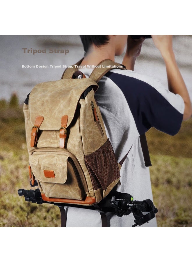 Youfes Dslr Camera Backpack, Double Shoulder Photography Bag With Upper And Lower Compartments, Scratch-resistant And Wear-resistant, Large Capacity Portable Travel Backpack, Suitable For Sony, Canon, Nikon, And Other Professional Cameras - Image 3