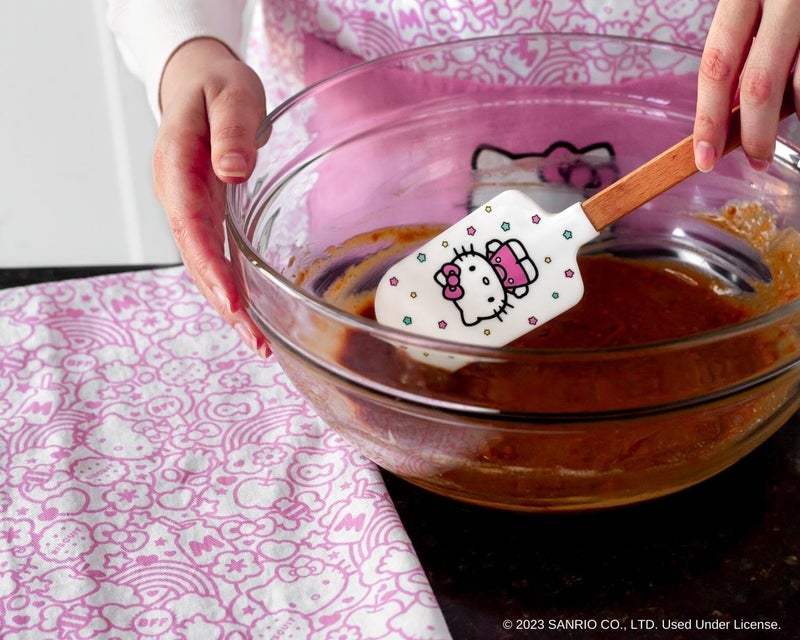 Handstand Kitchen Hello Kitty Sweet BFF Print Cotton Kitchen Towel and Spatula Set - Image 3