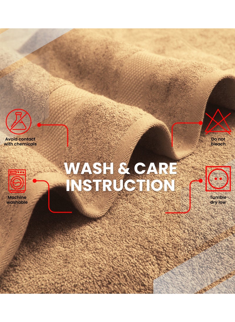 Infinitee Xclusives - Premium Bath Towels Set Pack of 4-100% Ring Spun Cotton Towels - Beige Bath Towels 68cm x 137cm - Soft Feel, Quick Dry, Highly Absorbent Durable Towels, Perfect for Daily Use by Infinitee Xclusives - Image 1