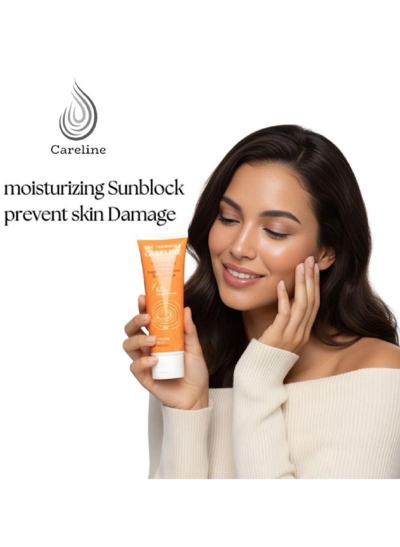 Careline Moisturizing Cream and Sunscreen SPF 60 - 80 ml - Image 2