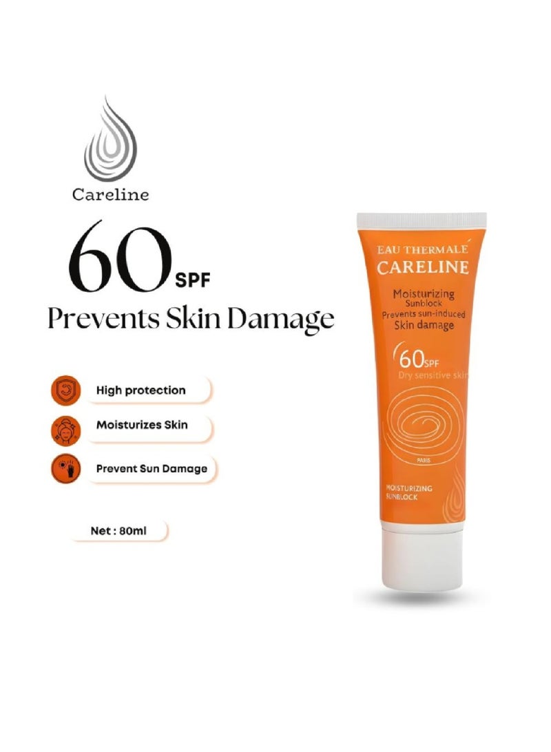 Careline Moisturizing Cream and Sunscreen SPF 60 - 80 ml - Image 3
