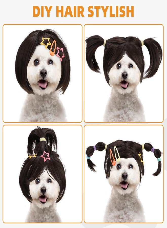 كولتيل زي تنكري للكلاب من كولتيل، شعر مستعار مضحك للحيوانات الأليفة مع إكسسوارات شيطانية، مناسب للكلاب والقطط الصغيرة والمتوسطة والكبيرة، هدية فريدة، قابل للتعديل ليناسب مختلف أحجام الرأس، زي تنكري لحفلات الأعياد ومهرجانات الكريسماس. - Image 4