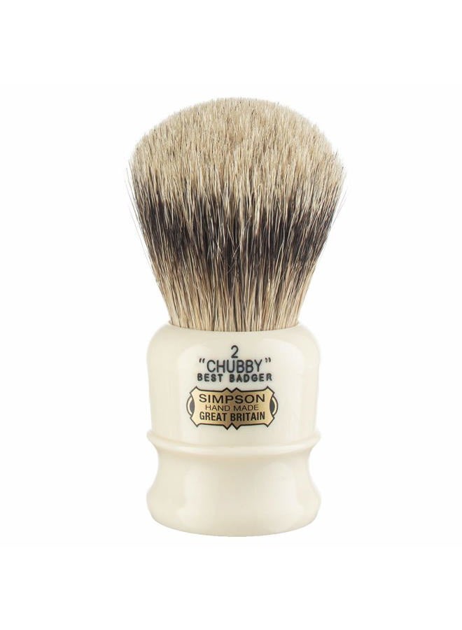 Simpson Shaving Brushes Simpsons Best Badger Shaving Brush (Chubby CH2 Best) - Image 2