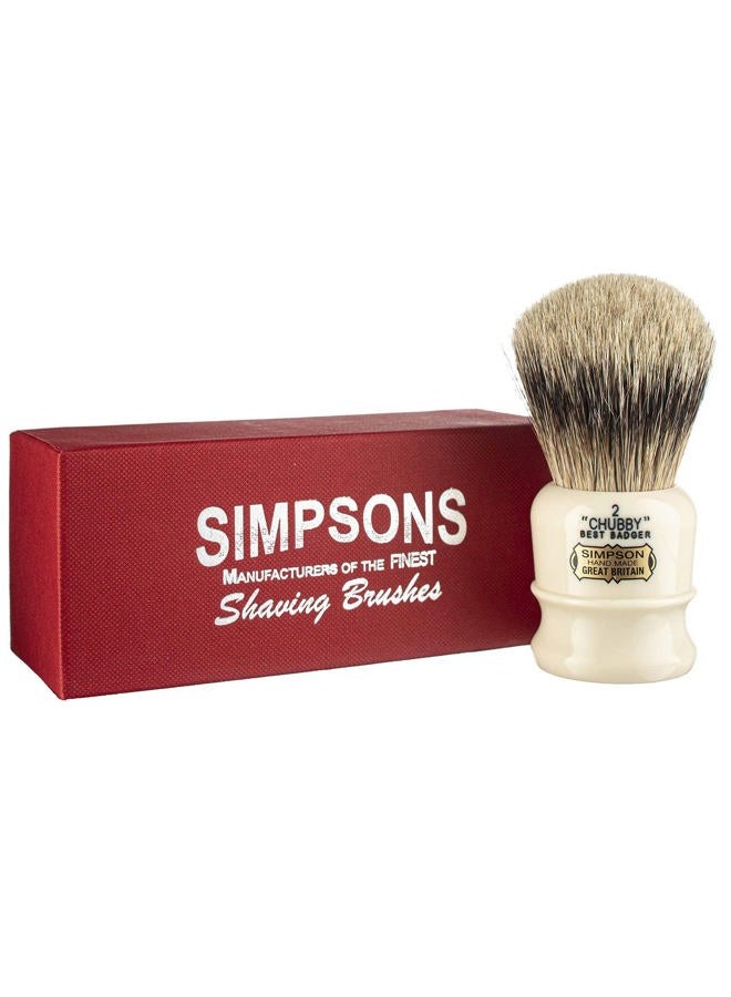Simpson Shaving Brushes Simpsons Best Badger Shaving Brush (Chubby CH2 Best) - Image 1