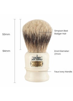Simpson Shaving Brushes Simpsons Best Badger Shaving Brush (Chubby CH2 Best)  - Image 3