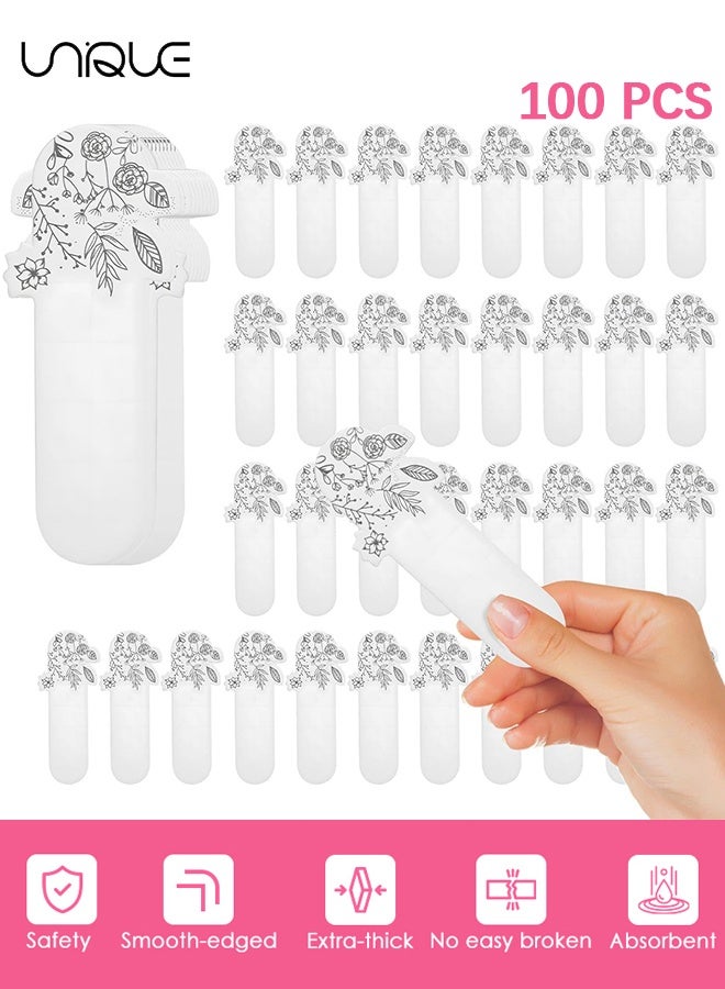 Unique 100 Pcs Perfume Test Strips - Disposable White Essential Oils Test Paper - Floral Print Fragrance Classification Testing Card for Essential Oil Blending, Perfume Making, Aromatherapy & Fragrance Sampling - 3.1 x 0.79 in - Image 1