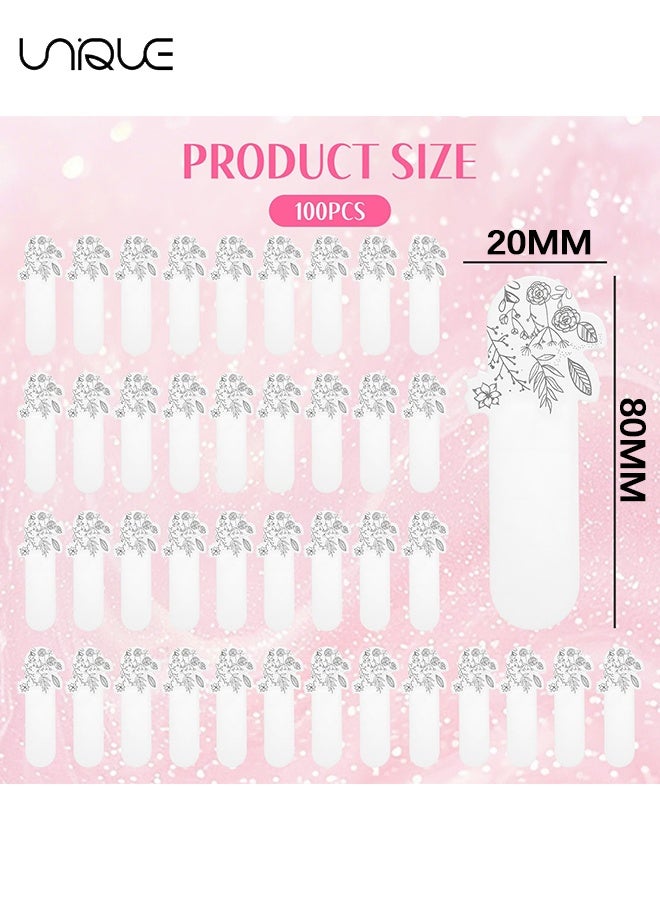 Unique 100 Pcs Perfume Test Strips - Disposable White Essential Oils Test Paper - Floral Print Fragrance Classification Testing Card for Essential Oil Blending, Perfume Making, Aromatherapy & Fragrance Sampling - 3.1 x 0.79 in - Image 2