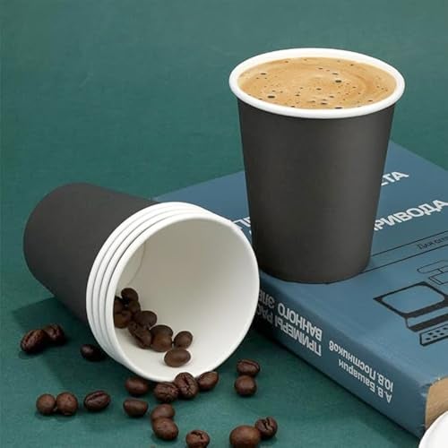 Amscan Vibrant Jet Black Paper Cups (Pack of 20) - 9 oz. - Perfect for Parties, Gatherings, Picnics & Home Use - Image 3