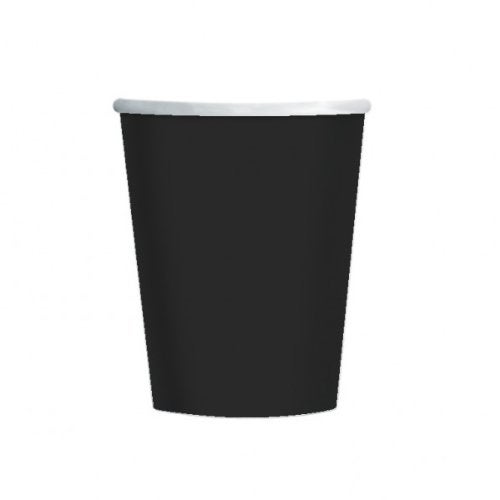 Amscan Vibrant Jet Black Paper Cups (Pack of 20) - 9 oz. - Perfect for Parties, Gatherings, Picnics & Home Use - Image 4