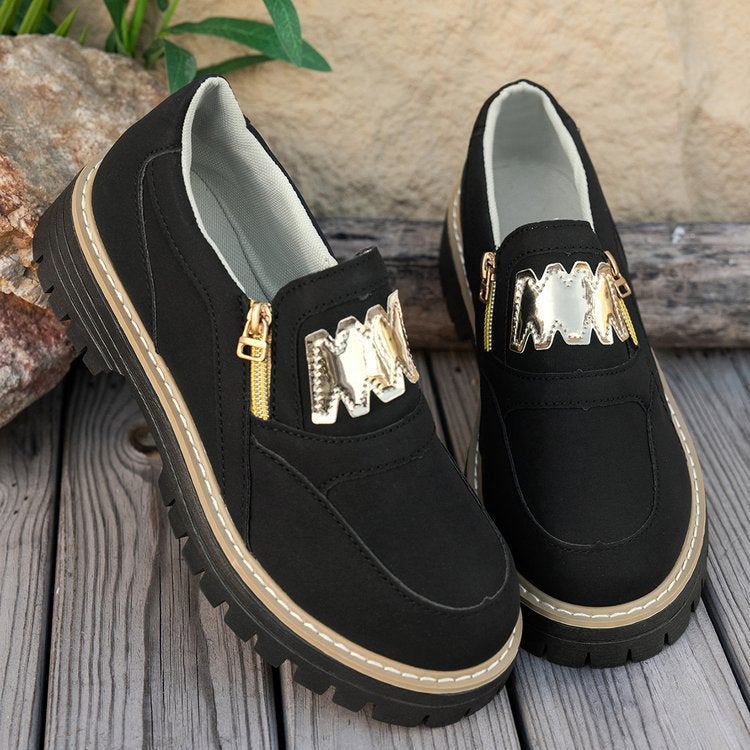 Large Size Export Sports Shoes With Platform Sole And Side Zipper, Casual Sports Shoes - Image 4