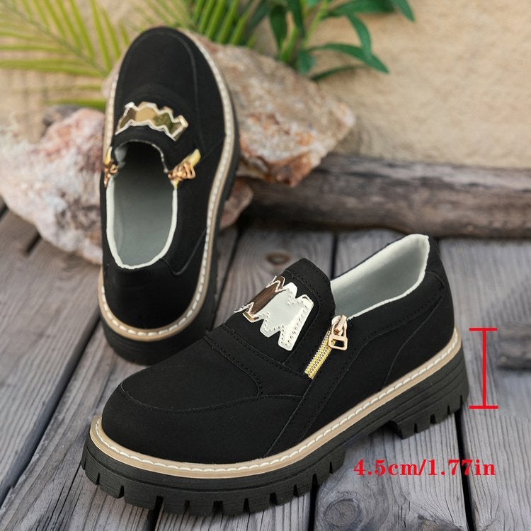 Large Size Export Sports Shoes With Platform Sole And Side Zipper, Casual Sports Shoes - Image 5